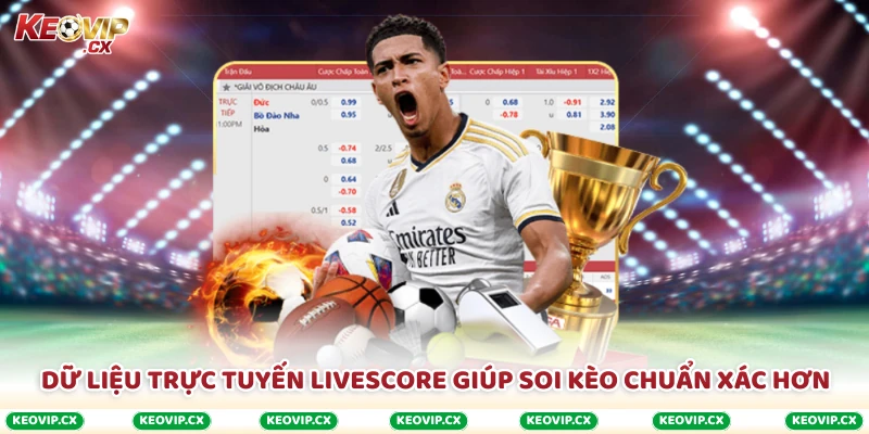 Dữ liệu trực tuyến Livescore giúp soi kèo chuẩn xác hơn
